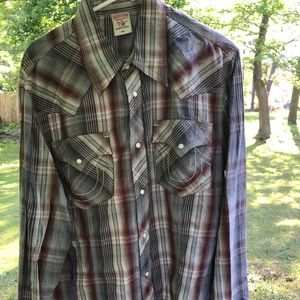 Long Sleeve True Religion Button Down Shirt